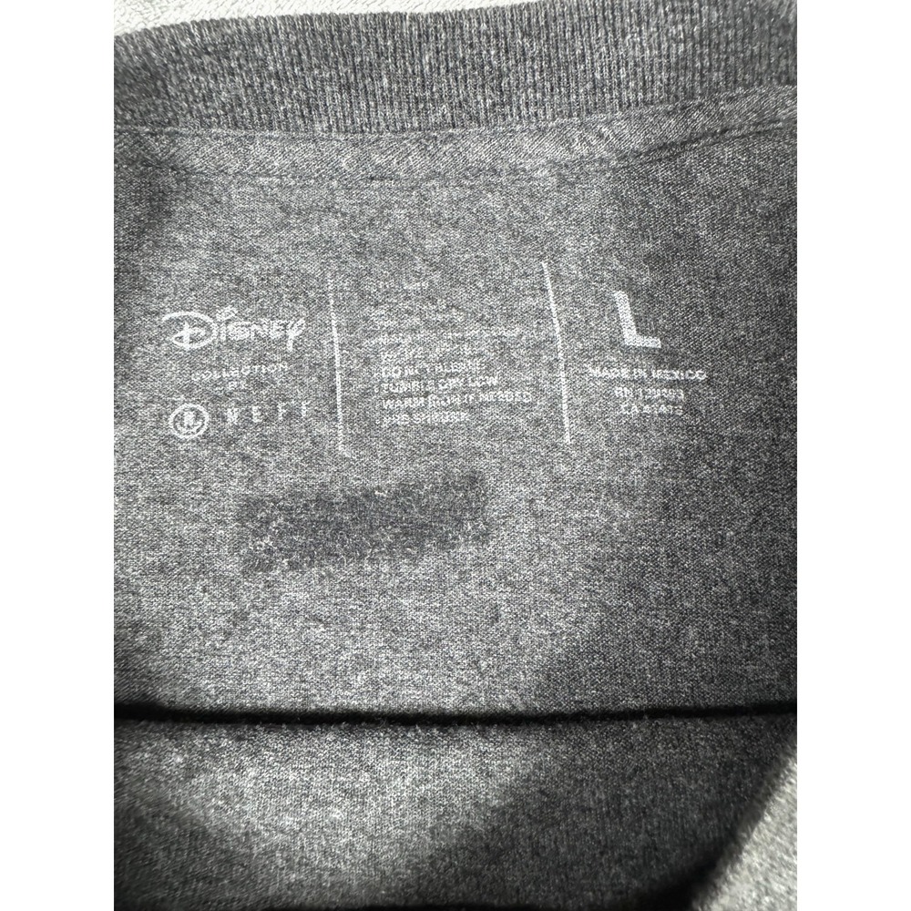 Neff x Disney Tee Shirt Charcoal Grey Mickey Mouse Graphic Print Mens Size Large - Picture 9 of 11